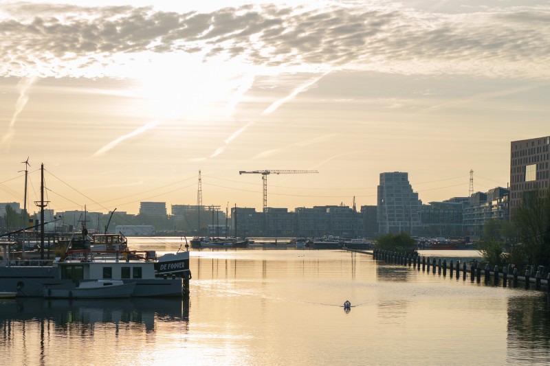 Ochtendlicht Entrepothaven, Amsterdam Oost